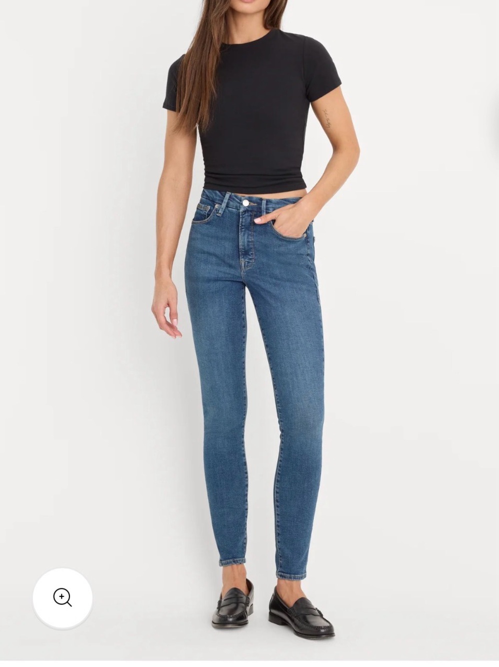 Good American: “Good Legs” Blue Skinny Jeans